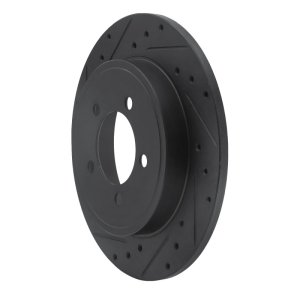 Ford Explorer Brake Rotor (1) - Rear Left - R1 Concepts - Drilled & Slotted - Black - `02-`10